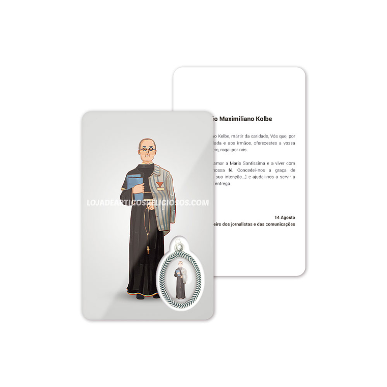 Tarjeta con oración de San Maximiliano Kolbe 1