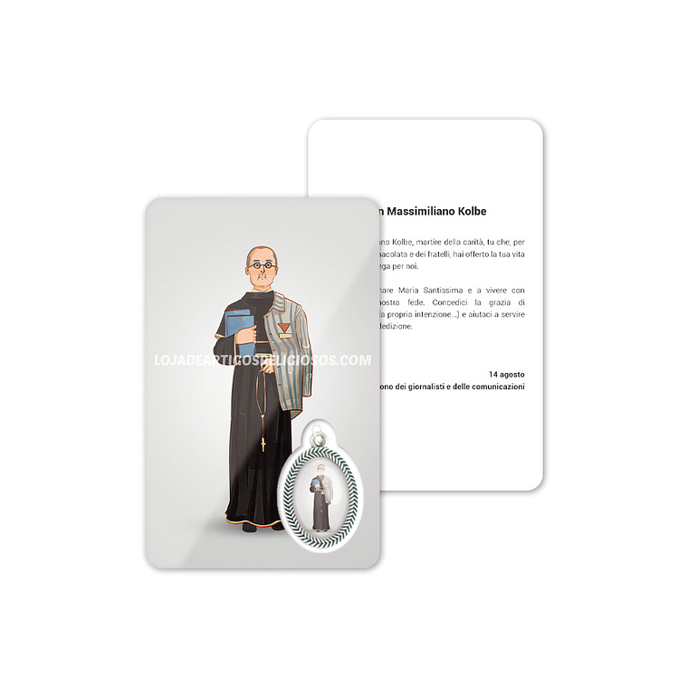 Tarjeta con oración de San Maximiliano Kolbe 3