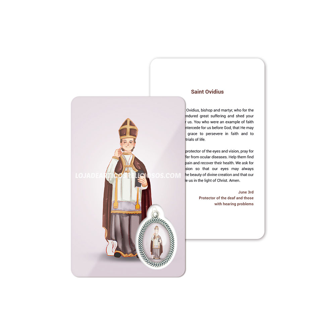 Cartão com oração de Santo Ovídio 4