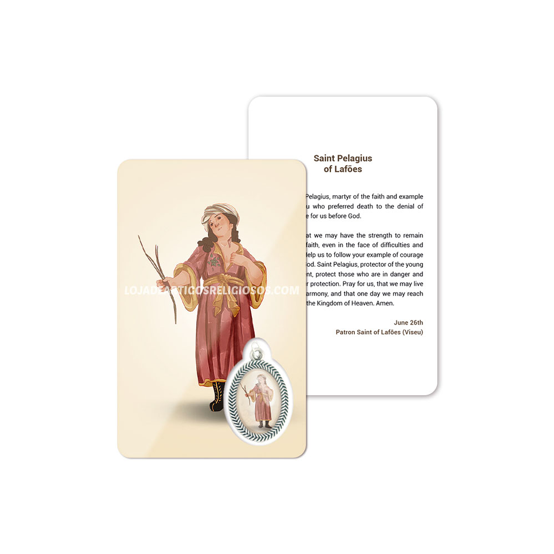 Biglietto con preghiera di San Pelagio di Lafões 4