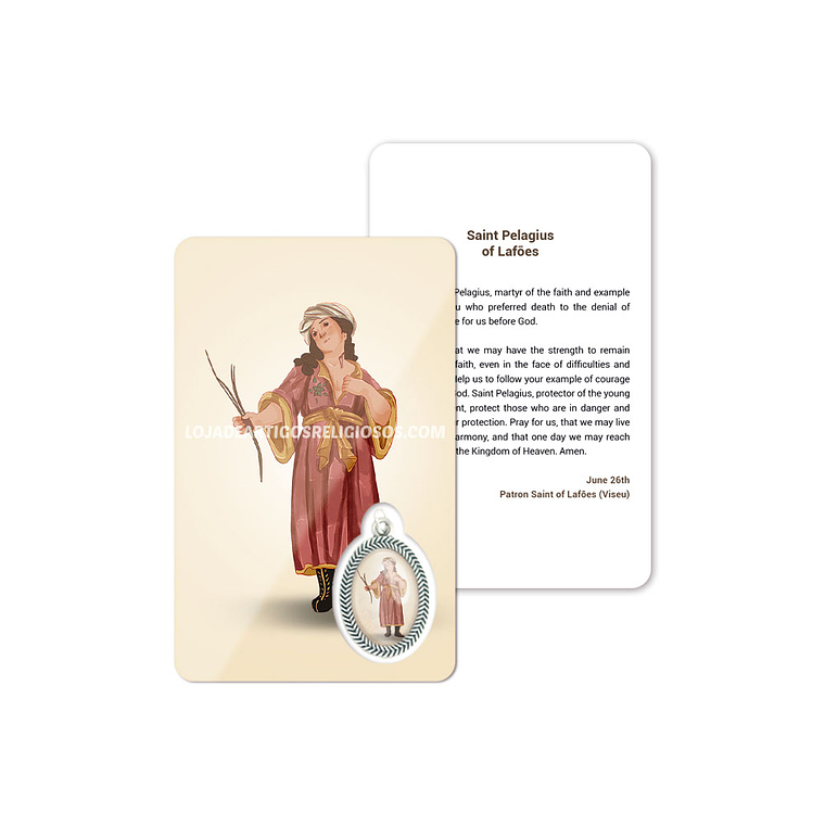 Biglietto con preghiera di San Pelagio di Lafões 4