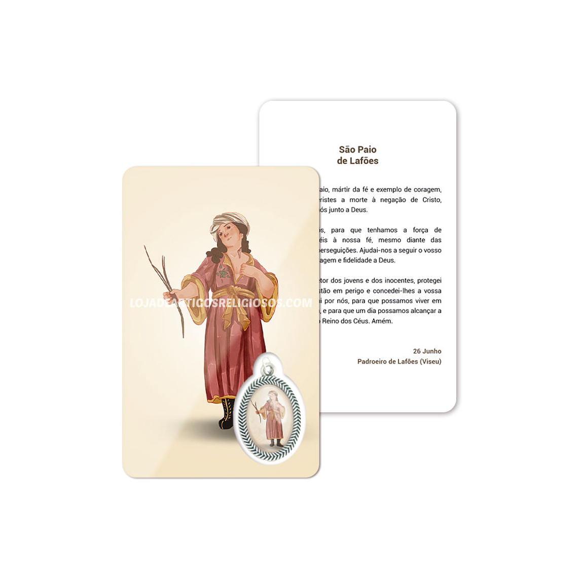 Biglietto con preghiera di San Pelagio di Lafões 1