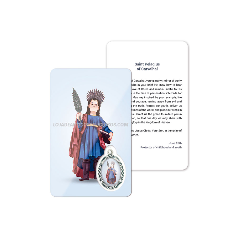 Saint Pelagius of Carvalhal prayer card 4