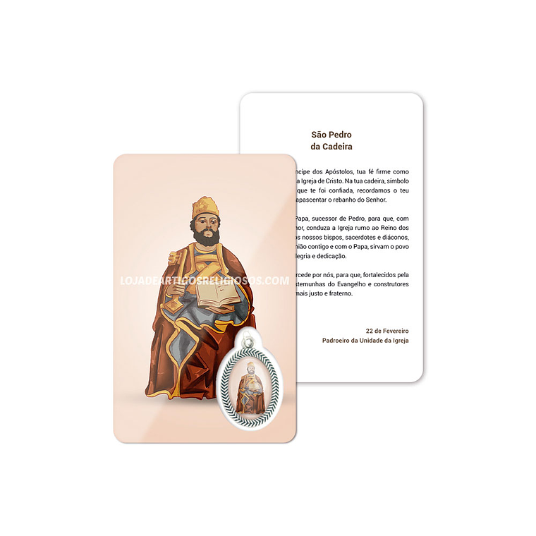 Cartão com oração de São Pedro da Cadeira 1