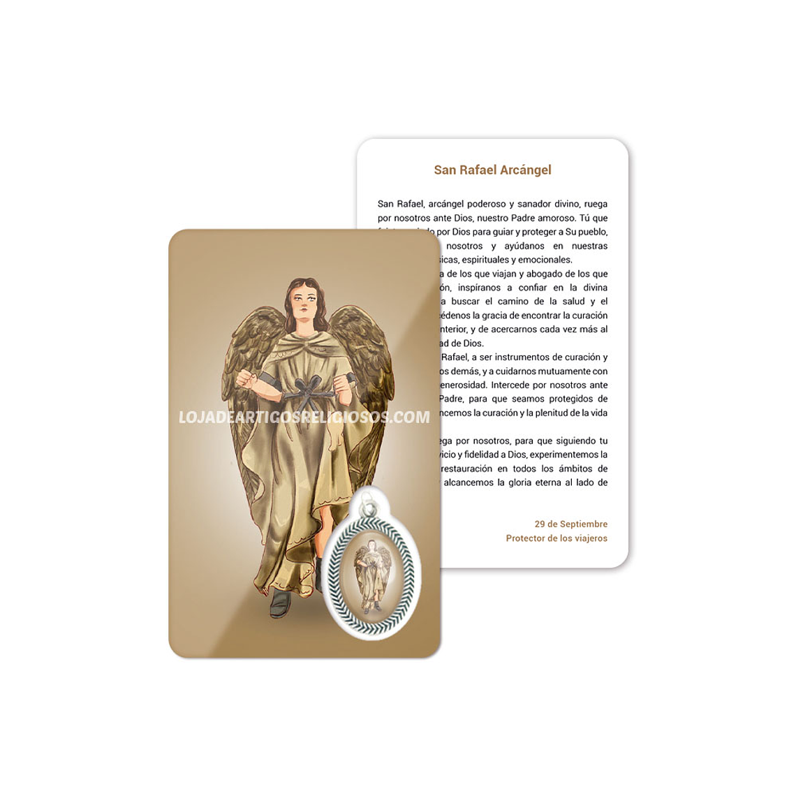 Cartão com oração de São Rafael 2