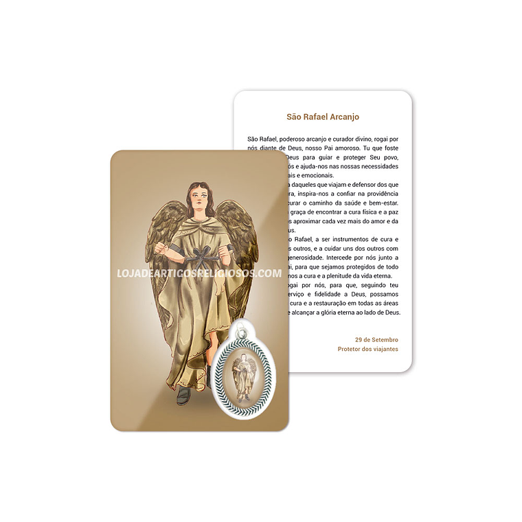 Cartão com oração de São Rafael 1