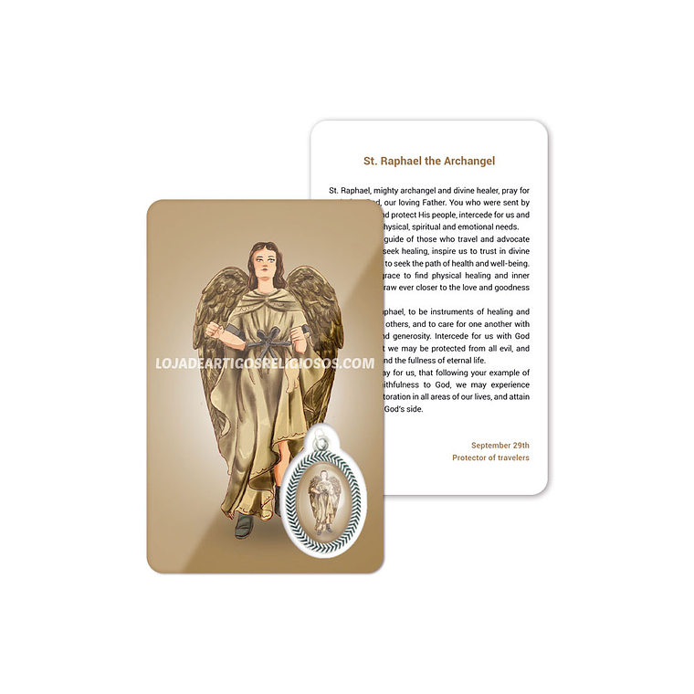 Cartão com oração de São Rafael 4