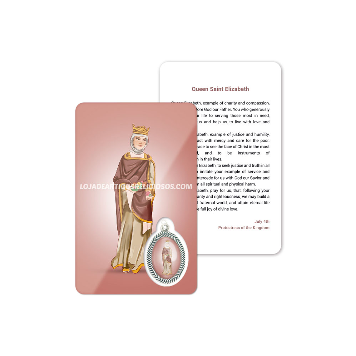 Cartão com oração de Rainha Santa Isabel 4
