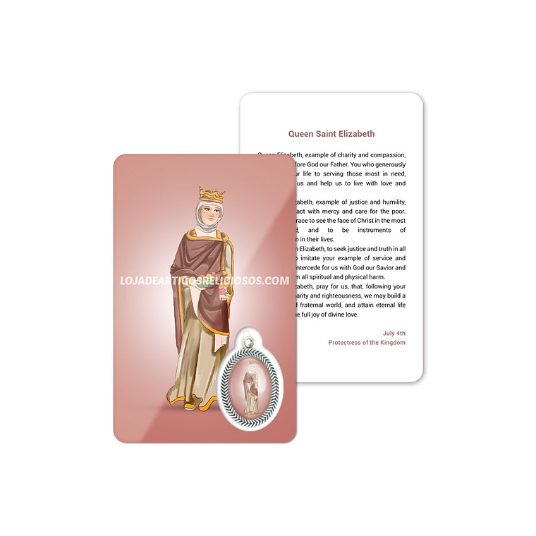 Cartão com oração de Rainha Santa Isabel 4