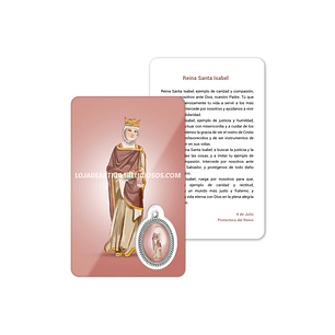 Tarjeta con oración de la Reina Santa Isabel