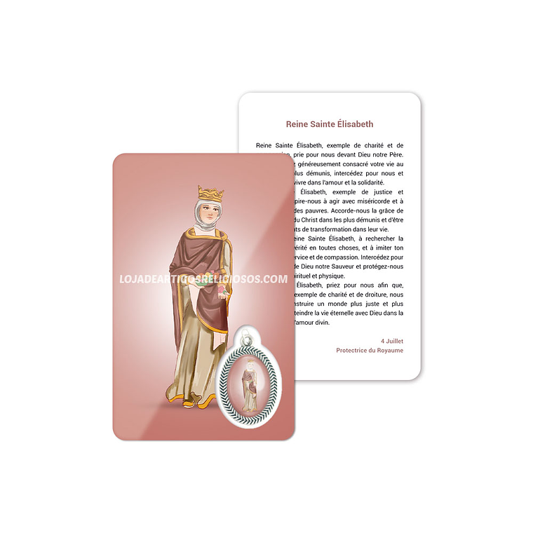 Cartão com oração de Rainha Santa Isabel 5