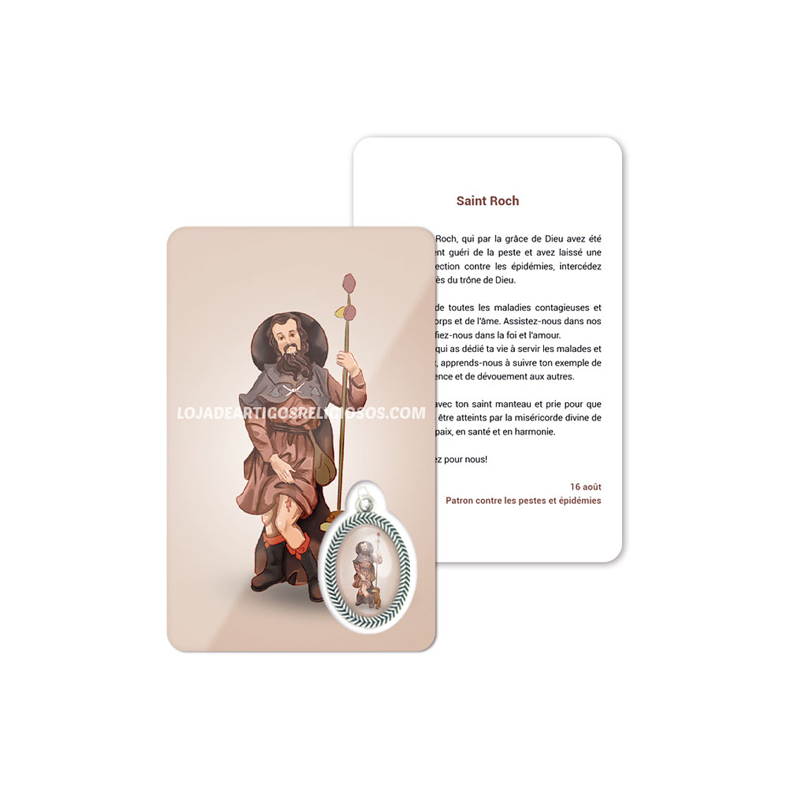 Cartão com oração de São Roque 5