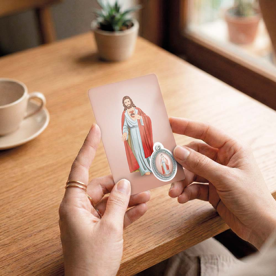 Tarjeta con oración del Sagrado Corazón de Jesús 6
