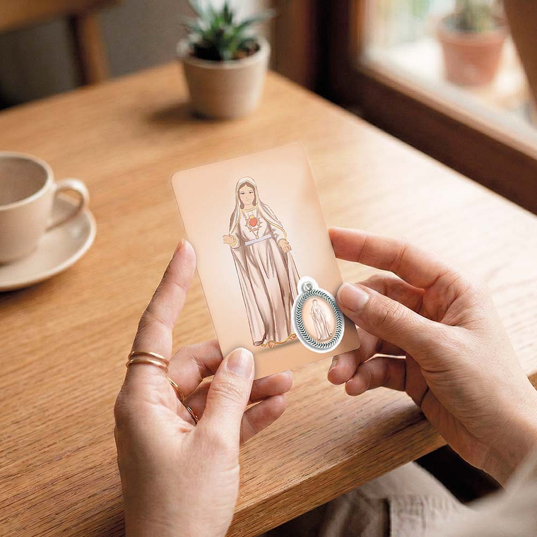 Tarjeta con oración del Sagrado Corazón de María 6