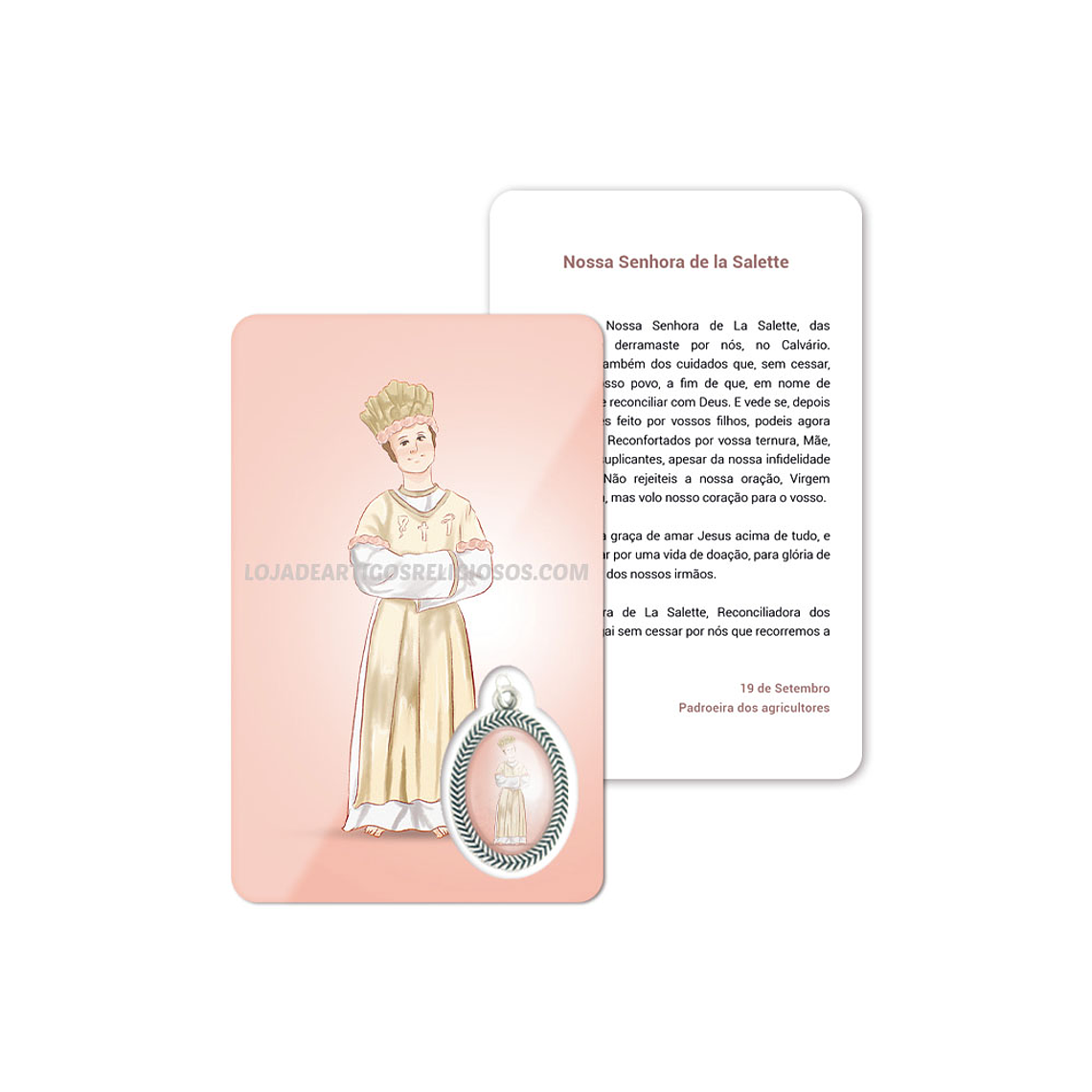 Tarjeta con oración de Nuestra Señora de La Salette 1