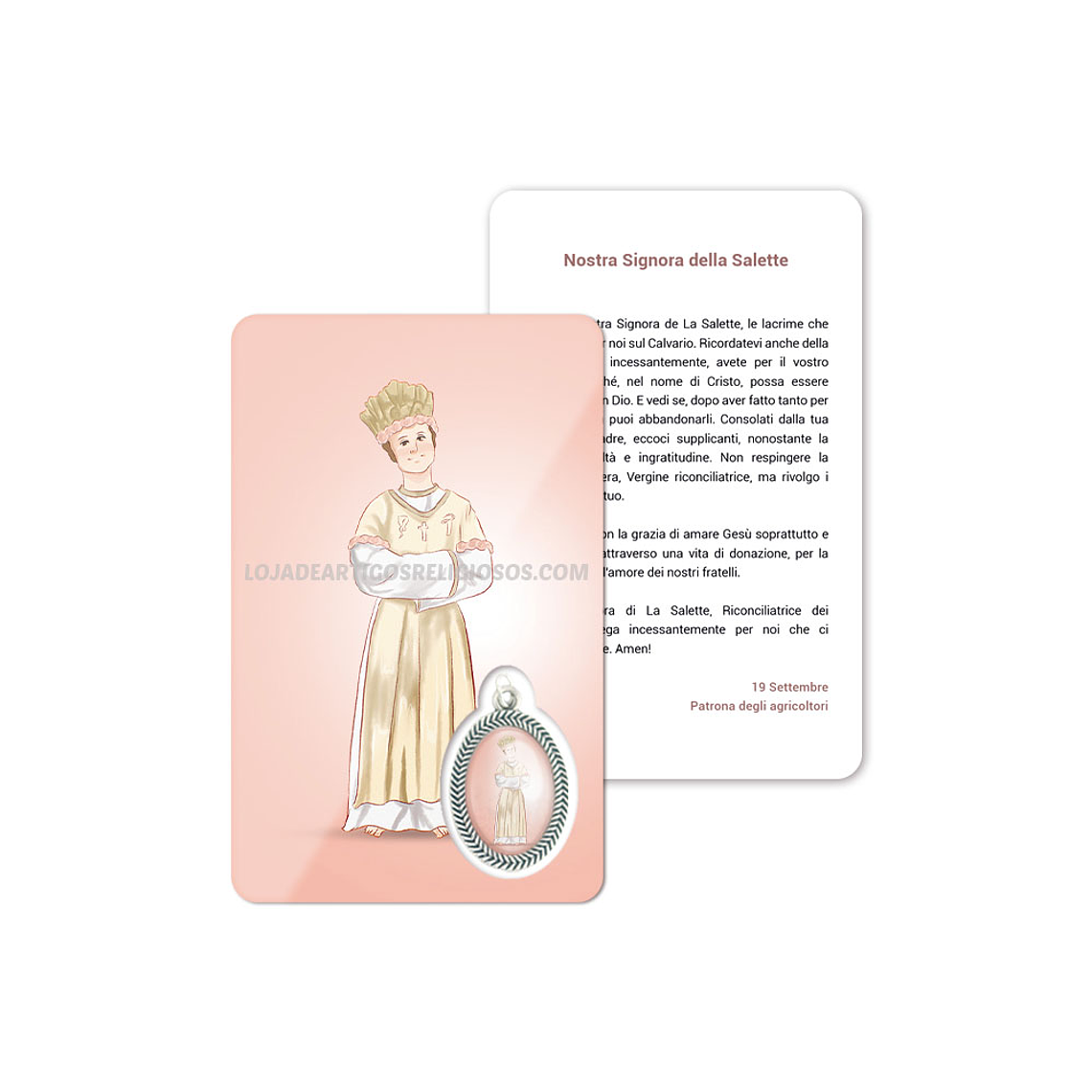 Tarjeta con oración de Nuestra Señora de La Salette 3