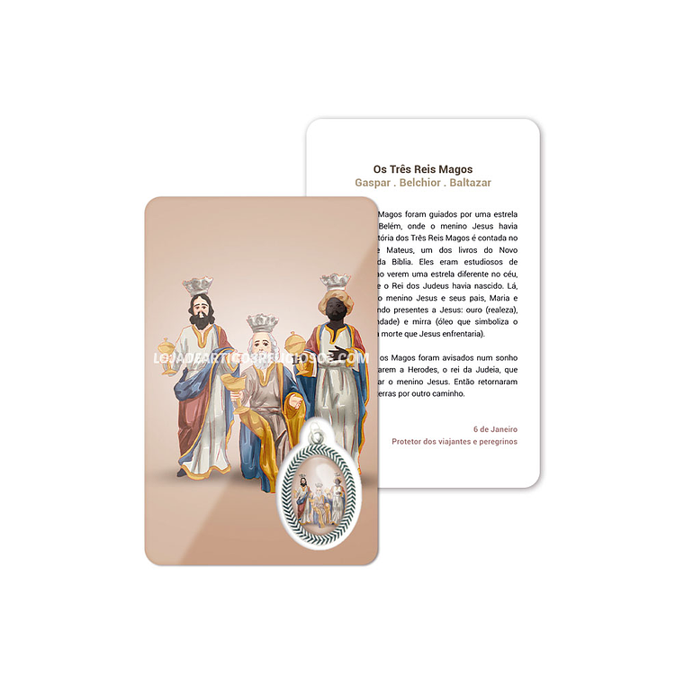 Cartão com oração dos Reis Magos 1