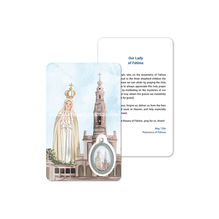 Biglietto con preghiera di Fátima 4