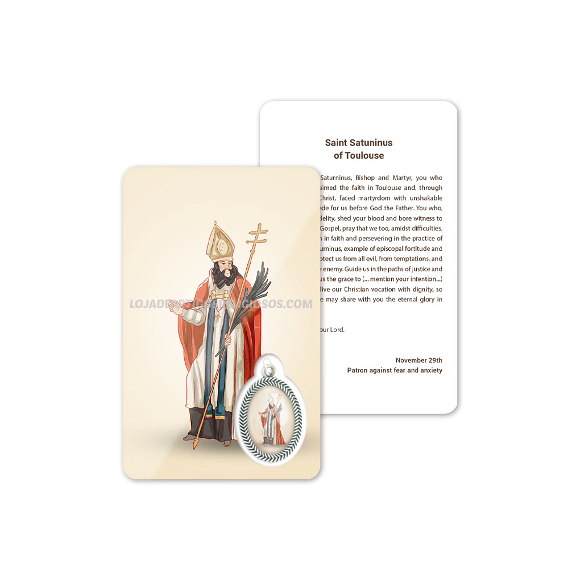 Cartão com oração de São Saturnino 4
