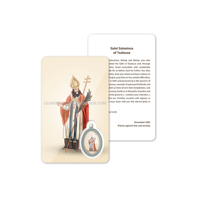 Cartão com oração de São Saturnino 4