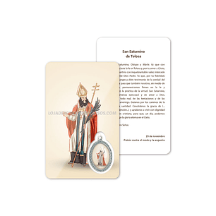 Saint Saturninus prayer card
