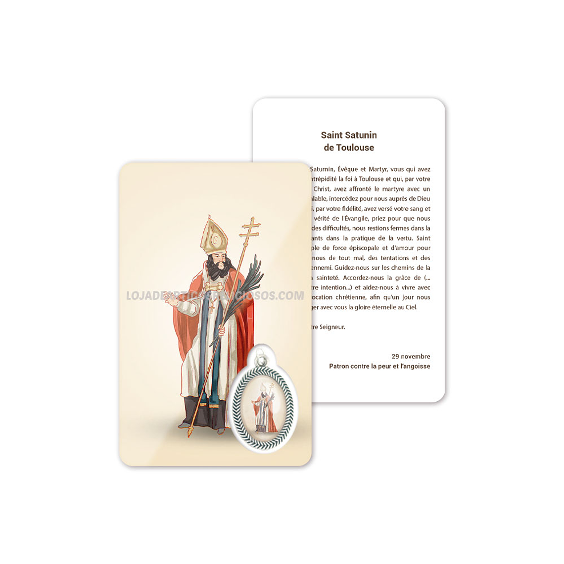 Cartão com oração de São Saturnino 5
