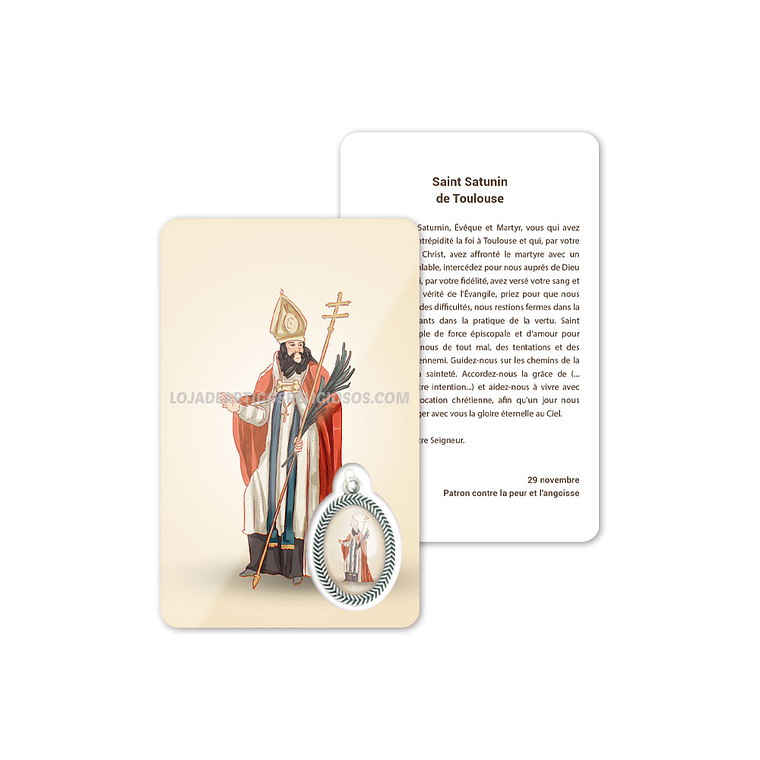 Cartão com oração de São Saturnino 5