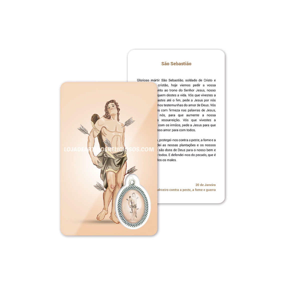 Biglietto con preghiera di San Sebastiano 1
