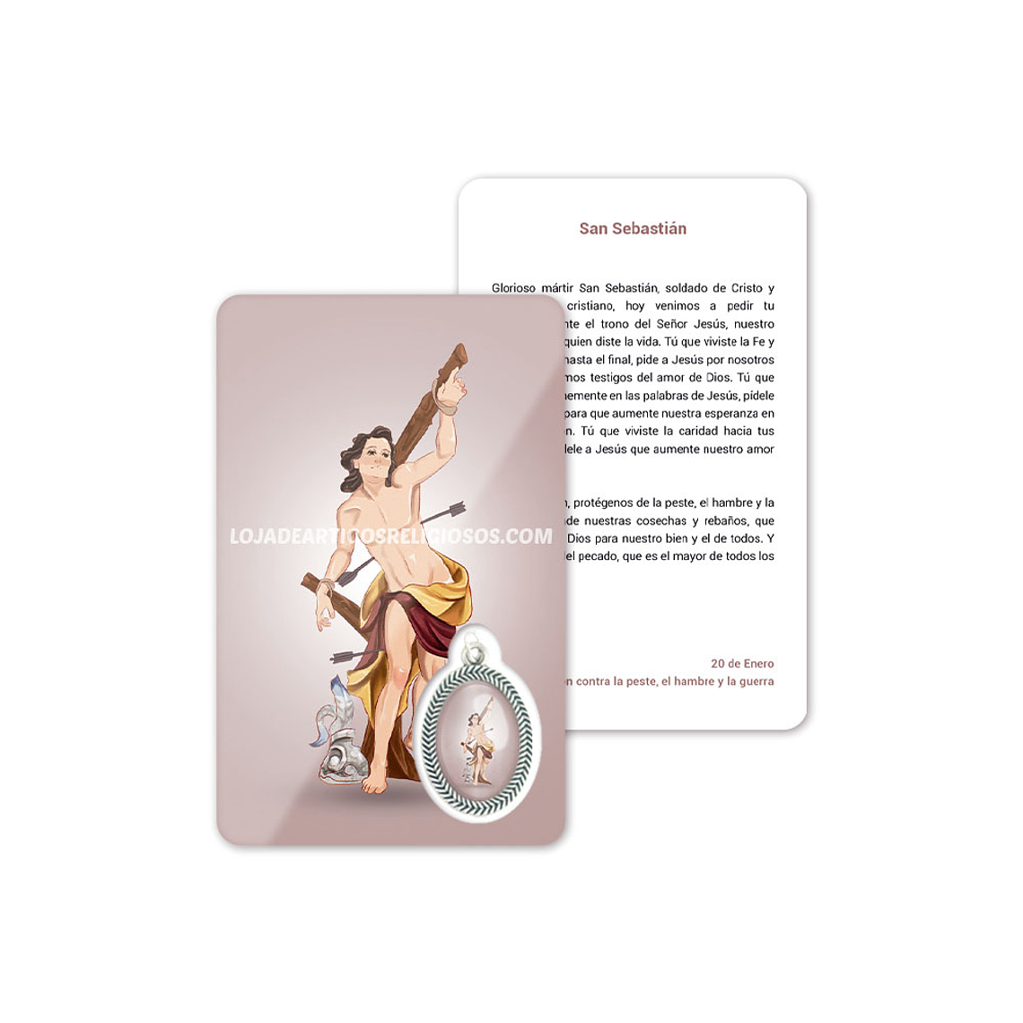 Carte de prière de Saint Sébastien 2