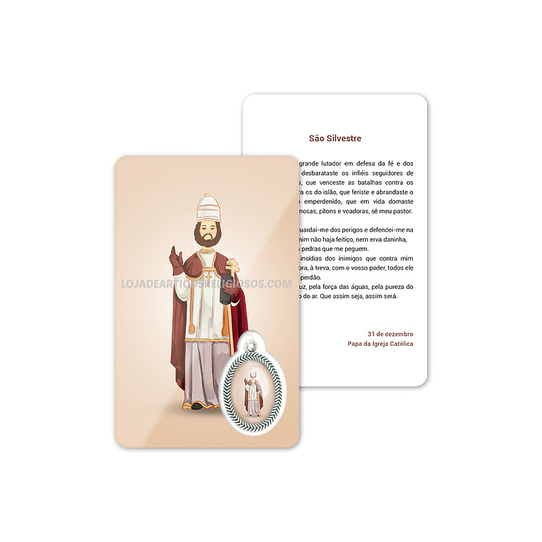 Cartão com oração de São Silvestre 1