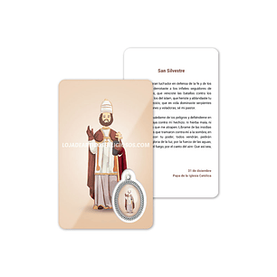 Cartão com oração de São Silvestre
