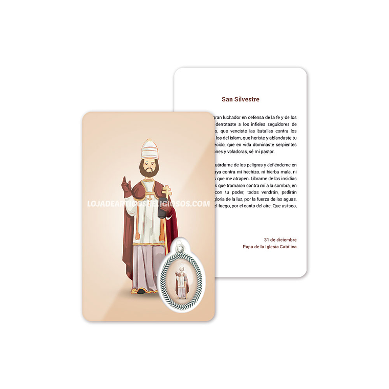 Cartão com oração de São Silvestre 2