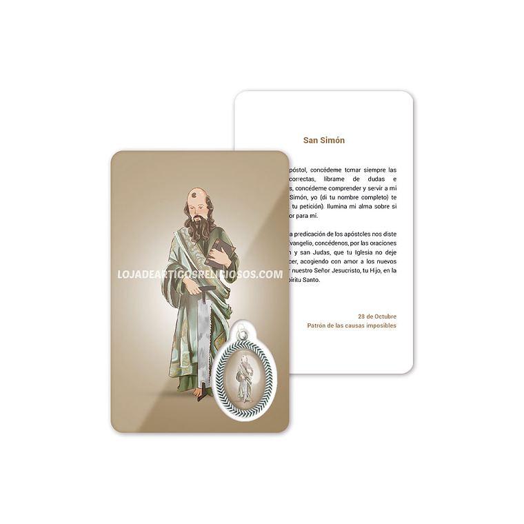 Tarjeta de oración de San Simón 2