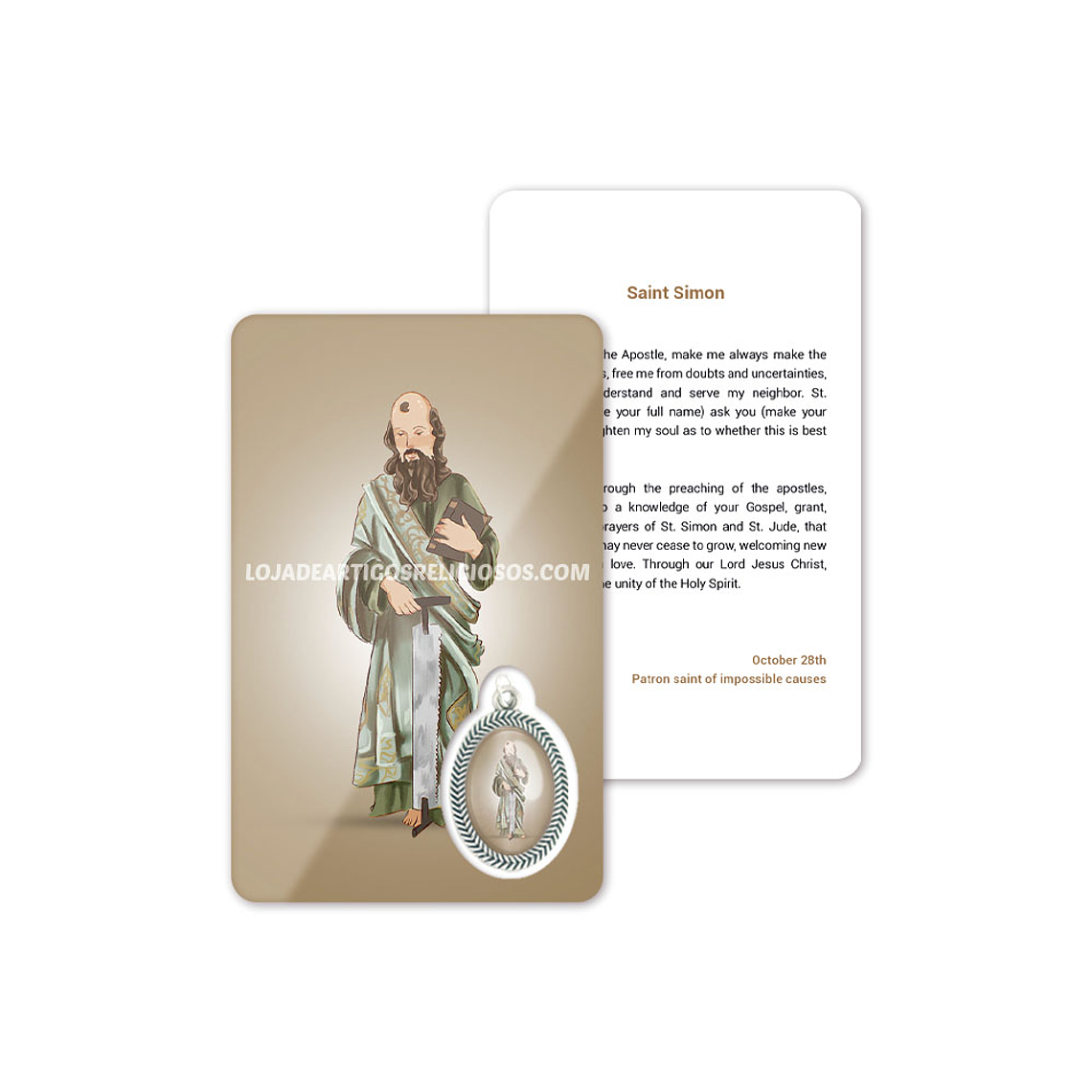 Tarjeta de oración de San Simón 4