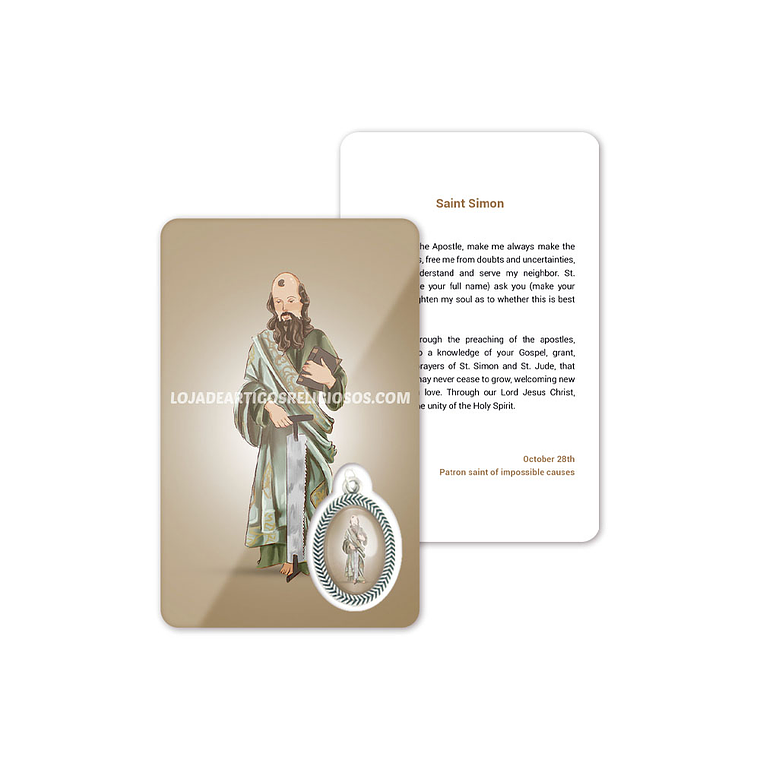Tarjeta de oración de San Simón 4