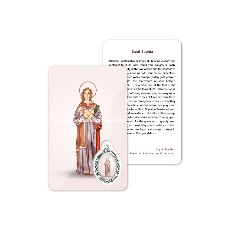 Saint Sophia prayer card 4