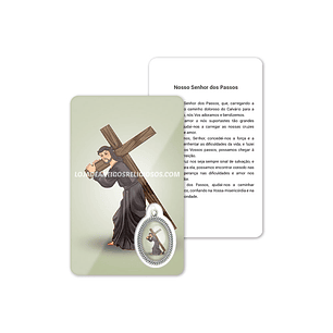 Cartão com oração de Nosso Senhor dos Passos