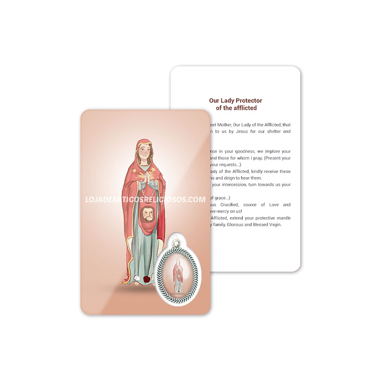 Cartão com oração de Nossa Senhora Protetora dos Aflitos 4