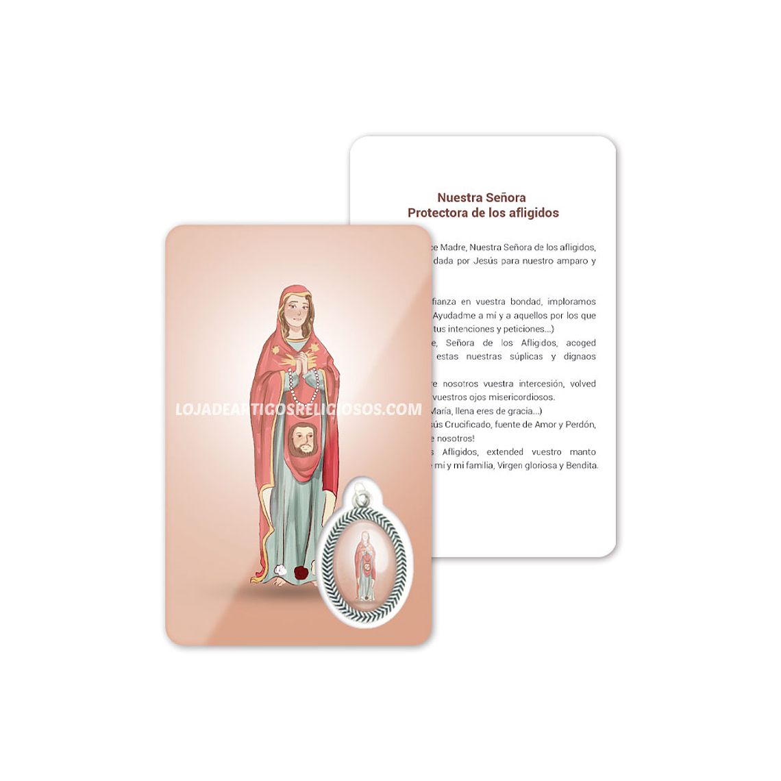 Cartão com oração de Nossa Senhora Protetora dos Aflitos 2