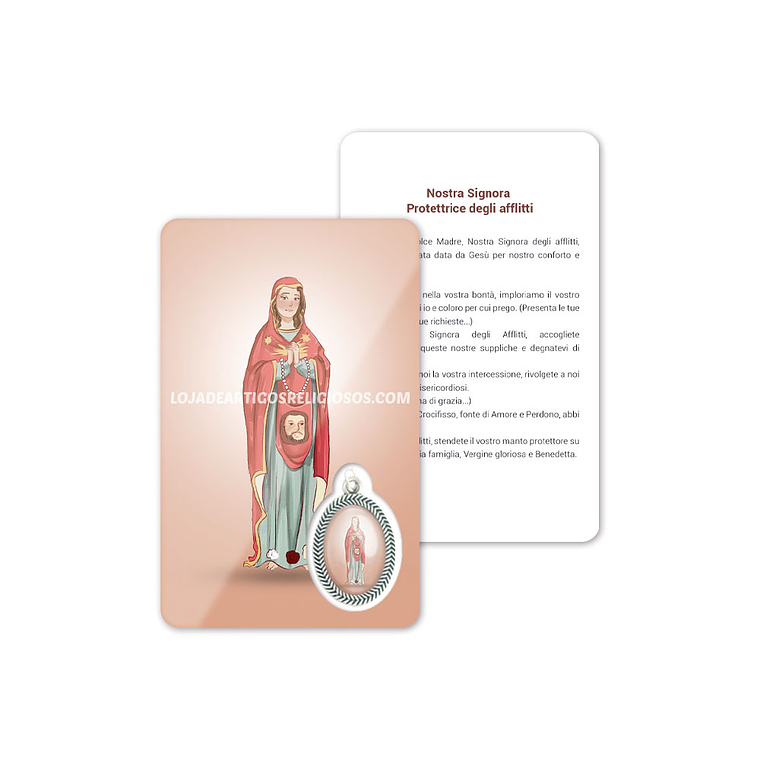 Cartão com oração de Nossa Senhora Protetora dos Aflitos 3