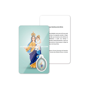 Tarjeta con oración de Nuestra Señora del Alivio
