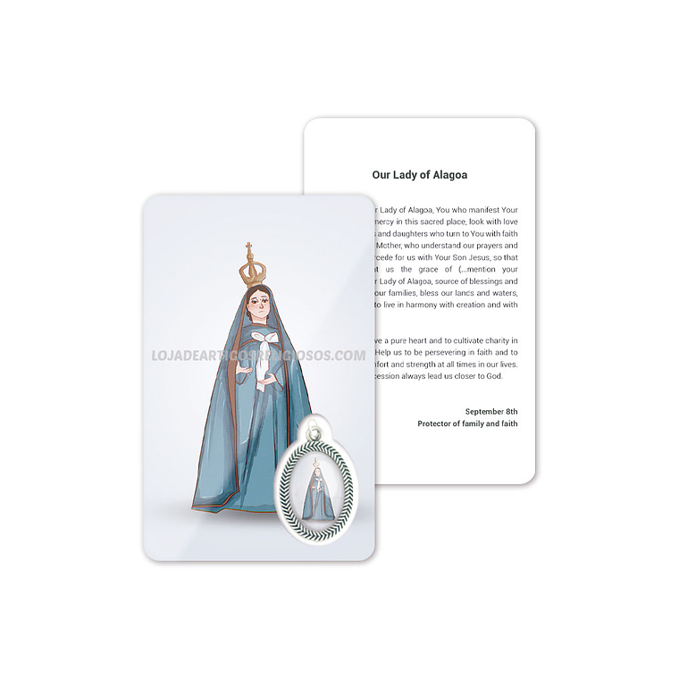 Cartão com oração de Nossa Senhora da Alagoa 4