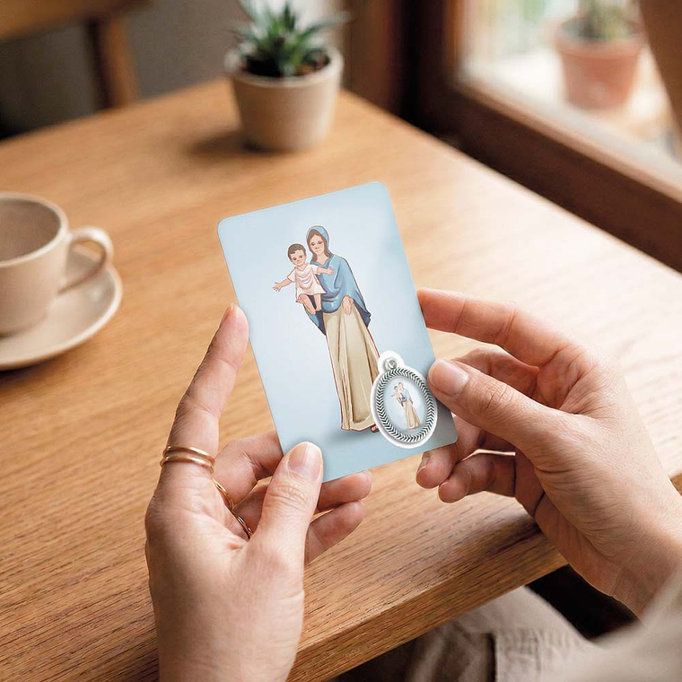 Cartão com oração de Nossa Senhora da Alegria 6