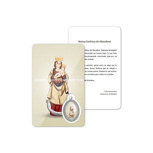 Biglietto con preghiera di Nostra Signora dell'Almudena