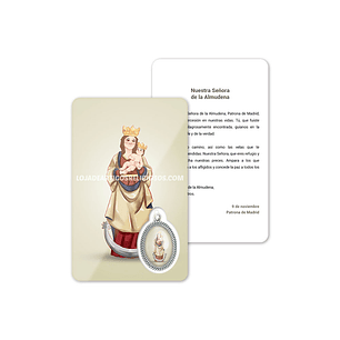 Biglietto con preghiera di Nostra Signora dell'Almudena