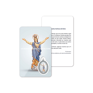 Biglietto con preghiera di Nostra Signora dell'Aria
