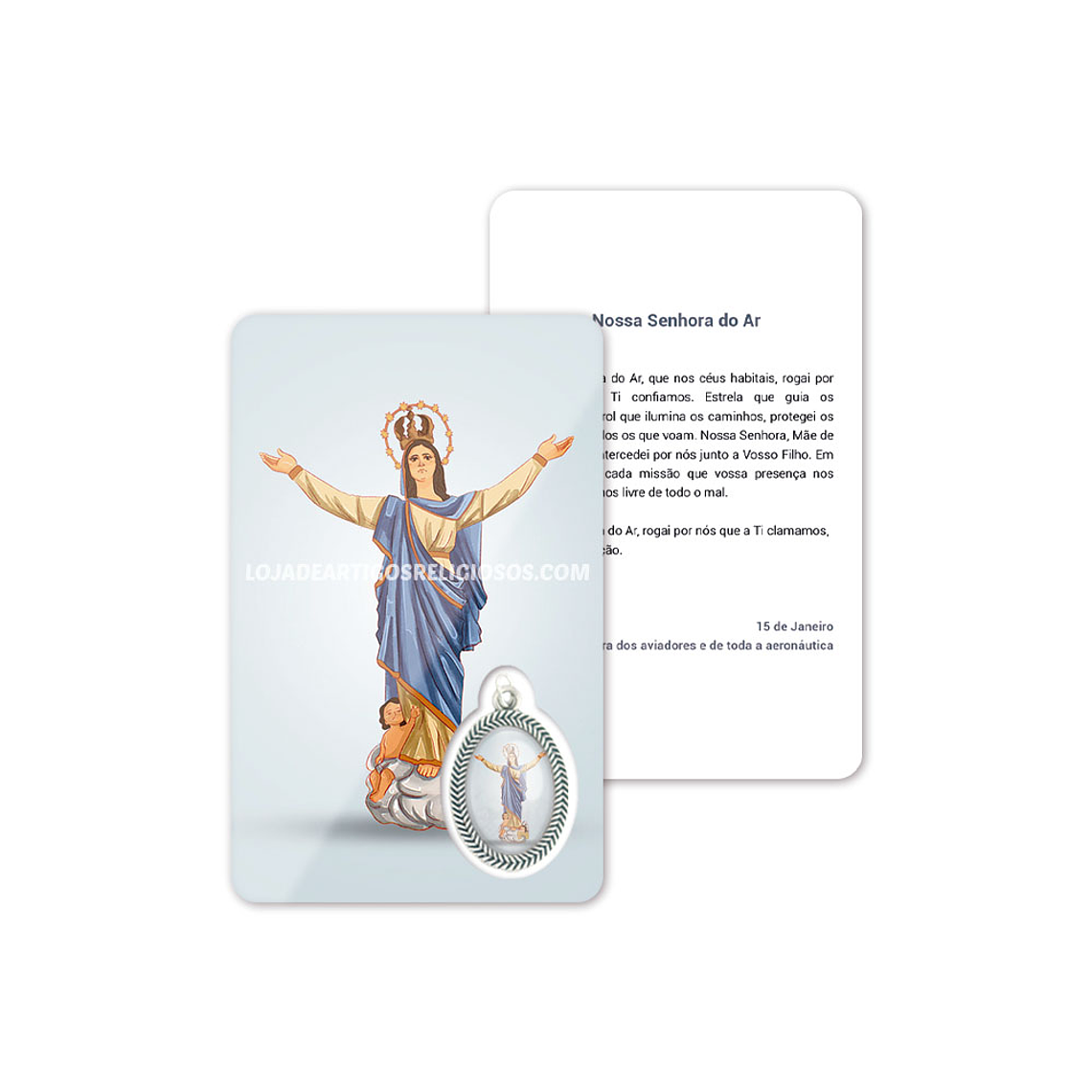 Tarjeta con oración de Nuestra Señora del Aire 1