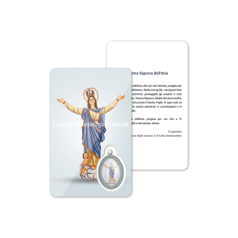 Tarjeta con oración de Nuestra Señora del Aire 3
