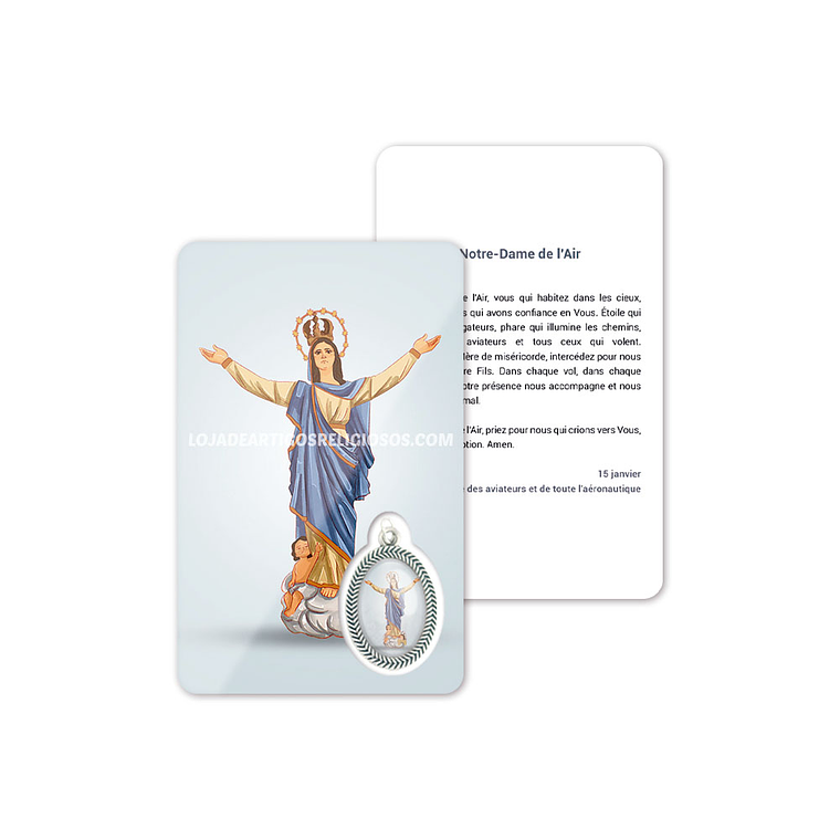 Tarjeta con oración de Nuestra Señora del Aire 5