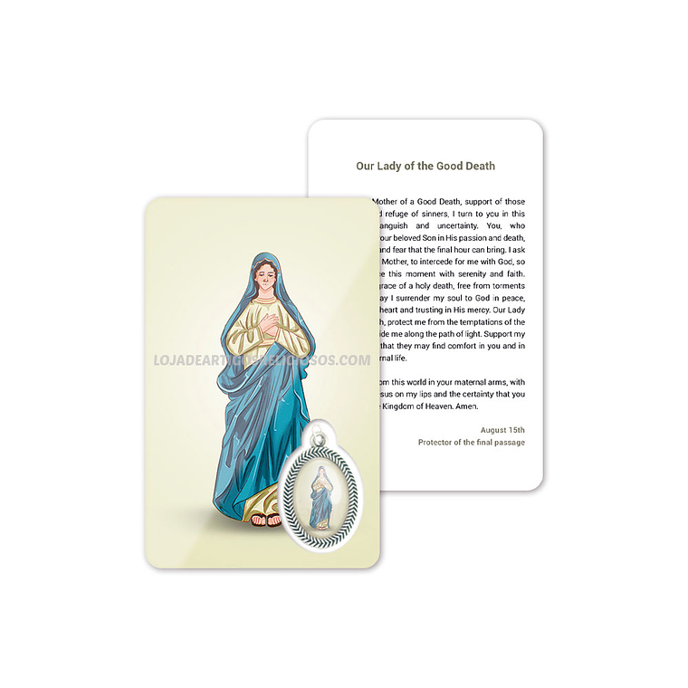 Cartão com oração de Nossa Senhora de Boa Morte 4